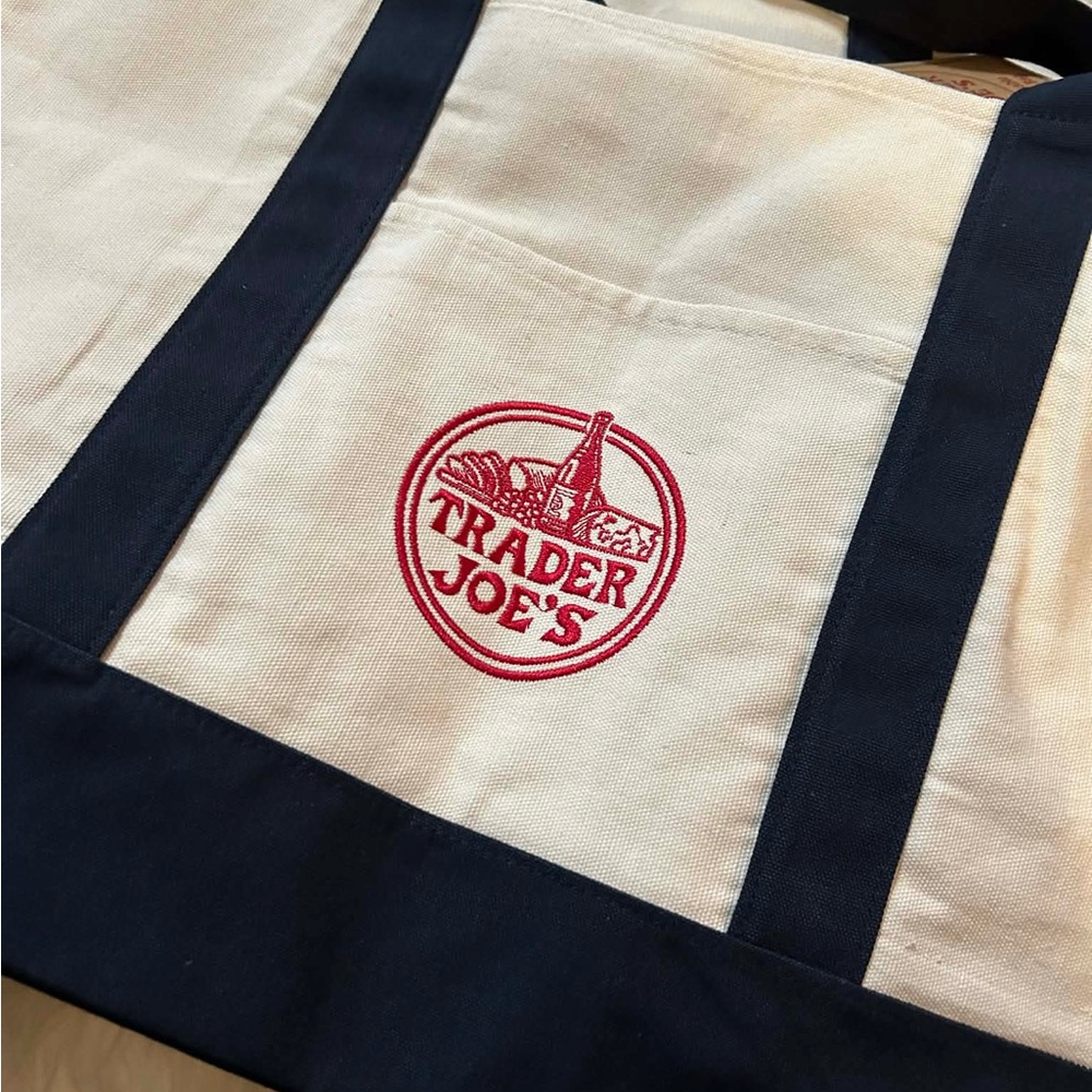 NEW! Trader Joe's Dark Blue Tote Bag #1